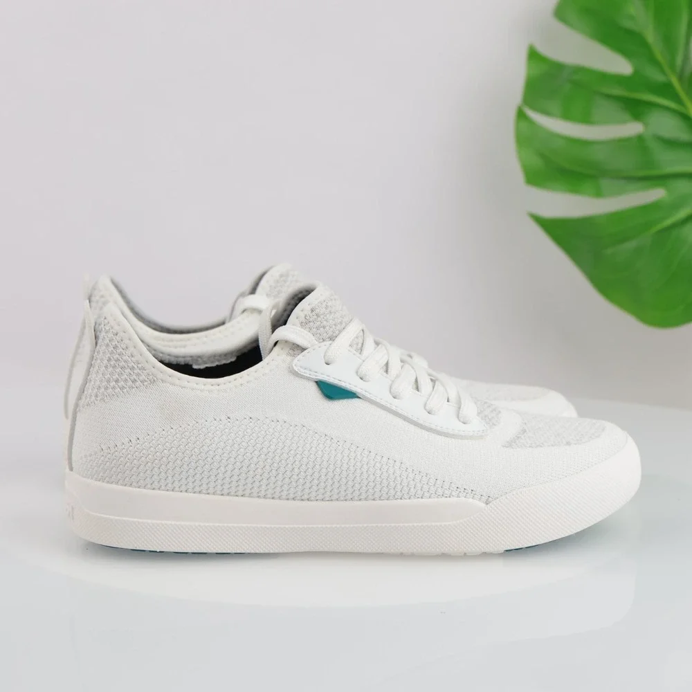Vessi Womens Weekend Sneaker Size 9 Waterproof White Marble Lace Up Comfort Shoe